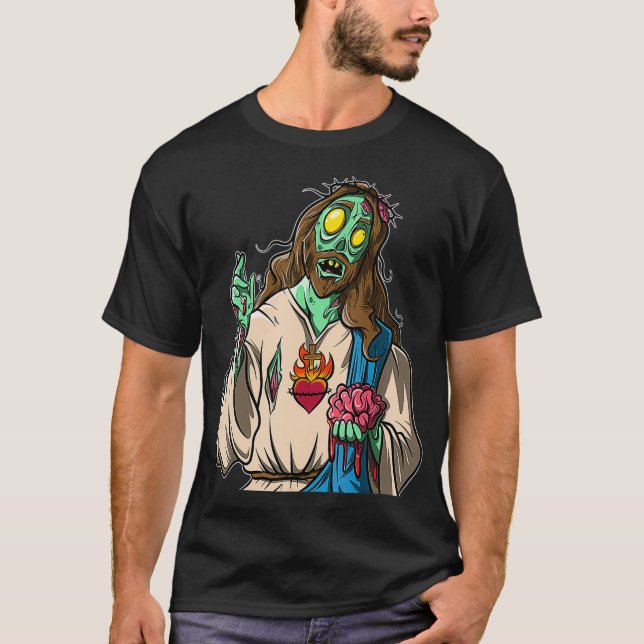 Camiseta Zombie Jesus Halloween (Frente)
