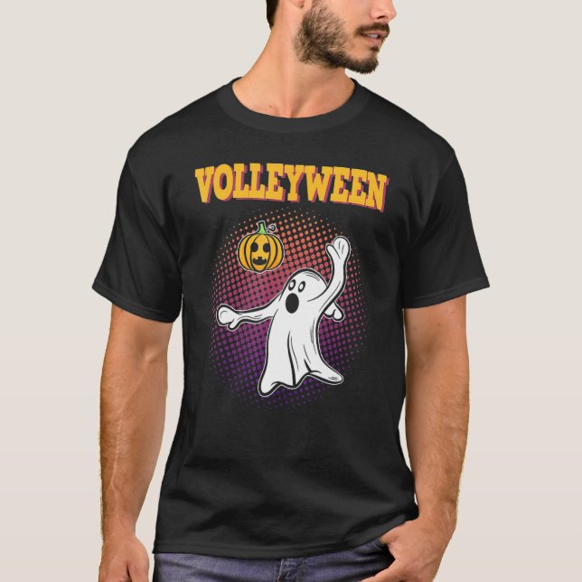 Camiseta Zombie Jogadores De Voleibol Figuram De Halloween (Frente)