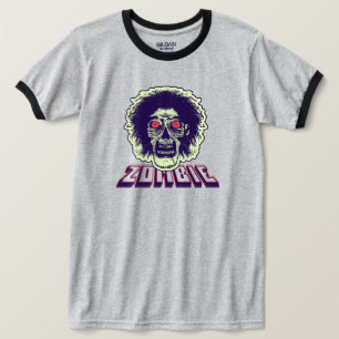 Camiseta ZOMBIE Laranja Olhos Verdes
