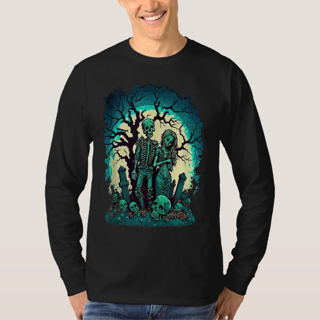 Camiseta Zombie Love Valentine Horror Monster Halloween Got (Frente)