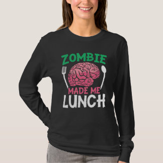 Camiseta Zombie Me Fez Almoçar O Truque De Halloween Ou Tra