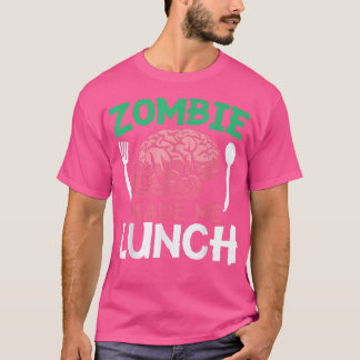 Camiseta Zombie Me Fez Almoçar O Truque De Halloween Ou Tra