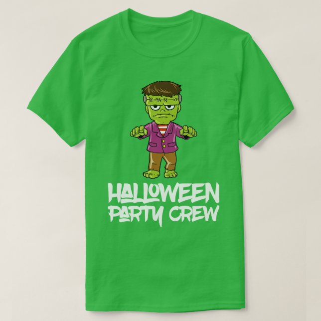 Camiseta Zombie Monster Halloween Correspondendo Costume (Frente do Design)