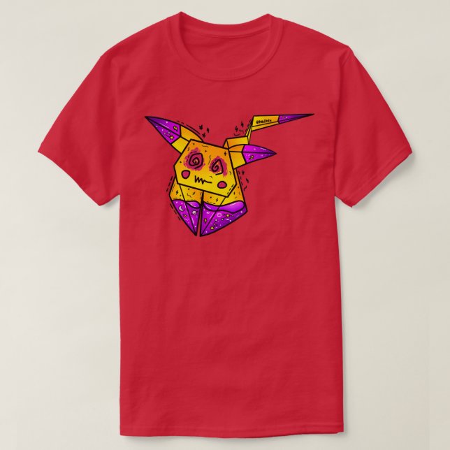 Camiseta Zombie Monster Origami (Frente do Design)