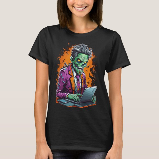 Camiseta Zombie no Cubicle | Halloween (Frente)