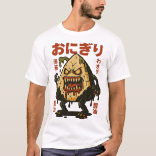 Camiseta Zombie Onigiri - O Terror da Bola de Arroz Japonês