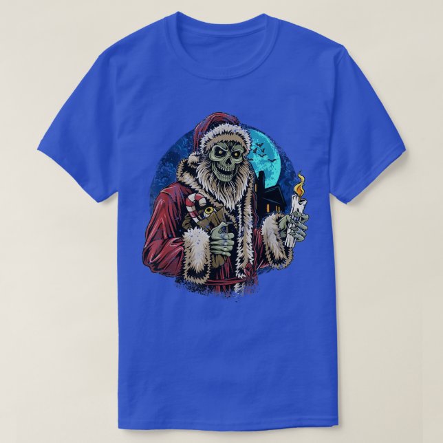 Camiseta Zombie Papais noeis Engraçados Sarcásticos Frio Na (Frente do Design)