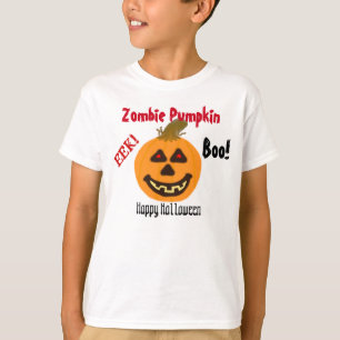 Camiseta Zombie Pumpkin Halloween Boo