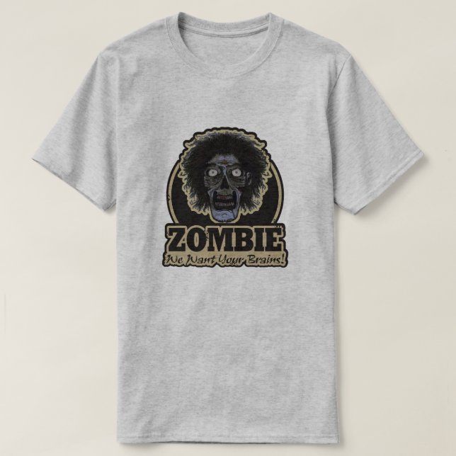 Camiseta ZOMBIE Queremos Seus Cérebros Ver.2 (Frente do Design)
