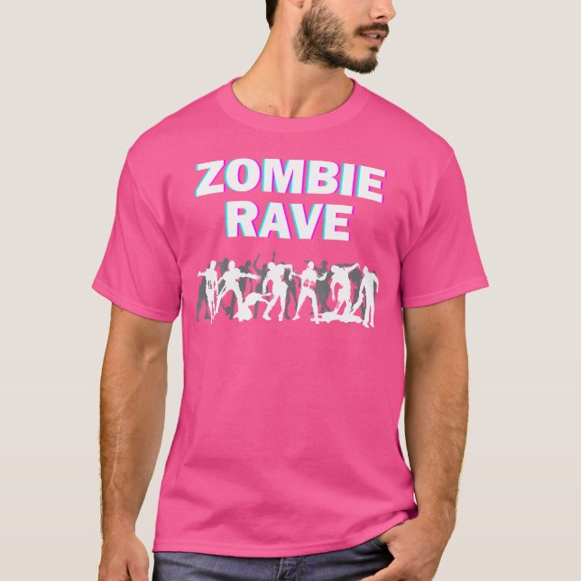 Camiseta Zombie Rave Illusion Óptica Trippy Motivational (Frente)