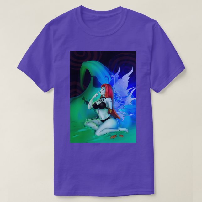 Camiseta Zombie Redhead Fairy Beach (Frente do Design)