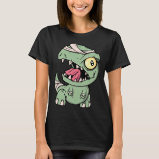 Camiseta Zombie Rex Dinossaur Para Meninos Mamãe Halloween
