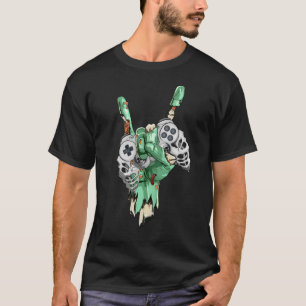 Camiseta Zombie Rock Hand Segurando Skeleton GamingControll