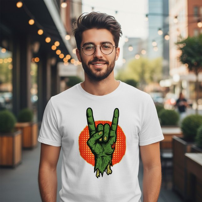 Camiseta Zombie Rock na Mão! (Criador carregado)
