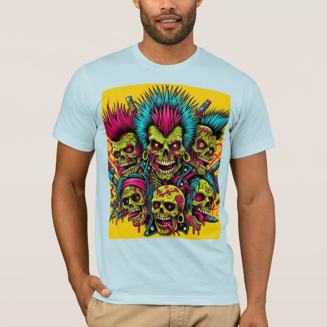 Camiseta Zombie Rockabilly Riot (Frente)