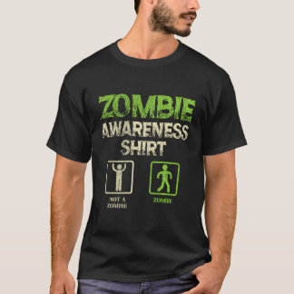 Camiseta Zombie Sensibiliza Morte de Halloween Engraçado