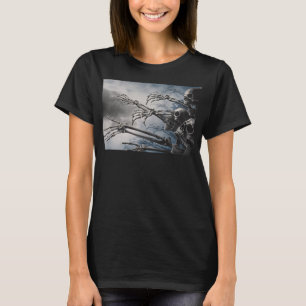 Camiseta Zombie Skeleton assustador e morto, T-Shir