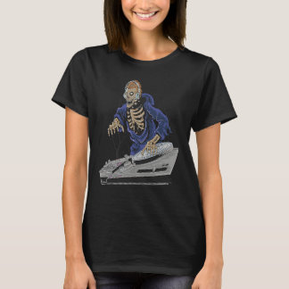 Camiseta Zombie Skeleton Halloween DJ