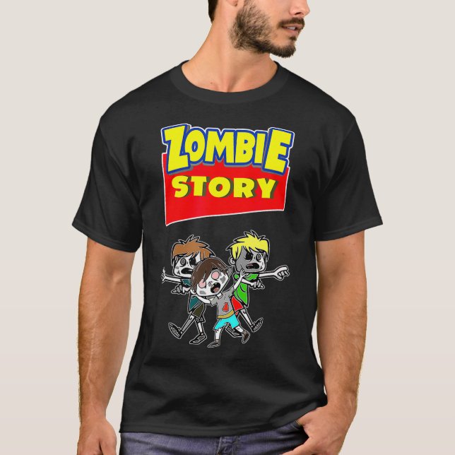 Camiseta Zombie Story Halloween Zombies Toy Divertido Anima (Frente)