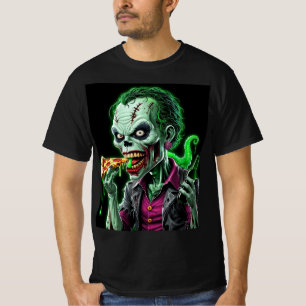 Camiseta Zombie, um coringa horroroso: Alimente-me a carne
