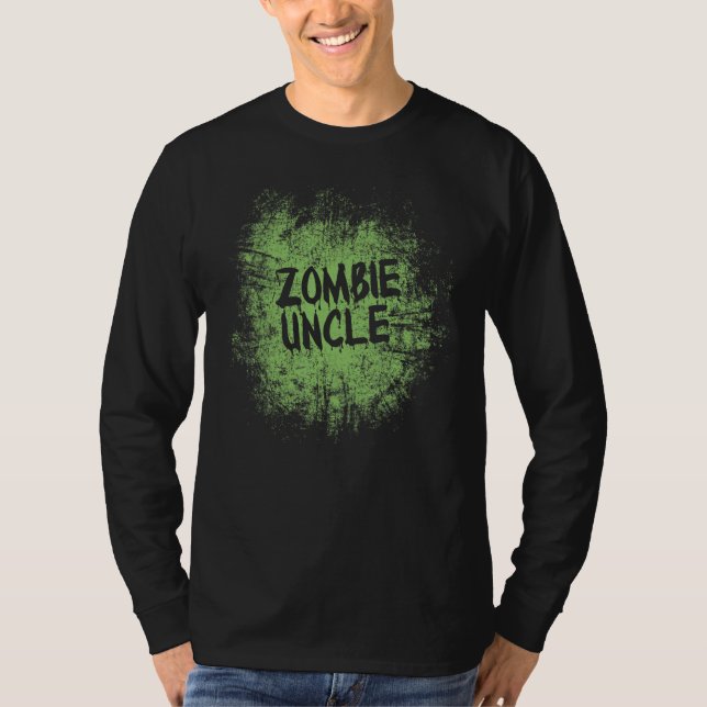 Camiseta Zombie uncle cool lazy halloween costume zombies f (Frente)