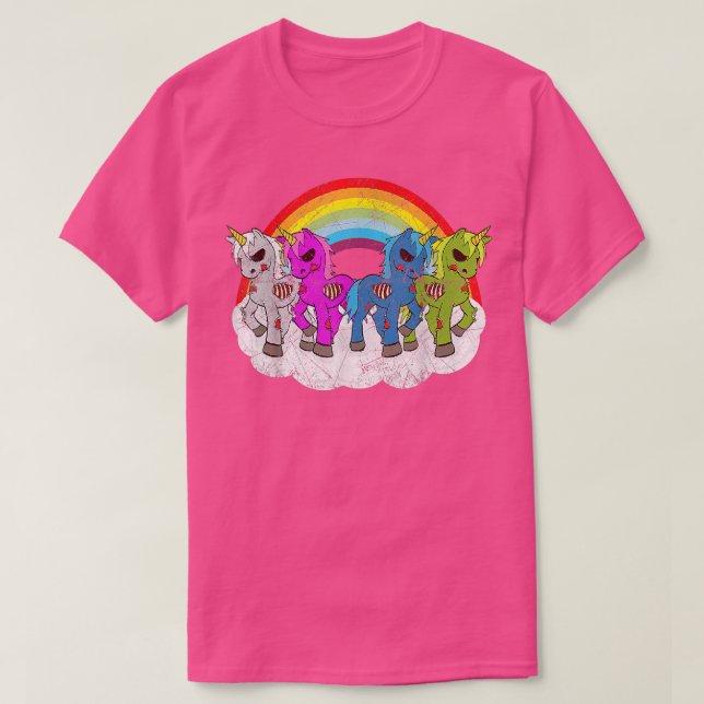 Camiseta Zombie Unicorn Apocalypse Criança Zomb do Dia das  (Frente do Design)