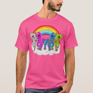 Camiseta Zombie Unicorn Apocalypse Criança Zomb do Dia das 
