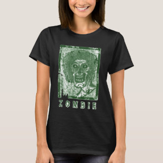 Camiseta Zombie-Verde Branco Distante