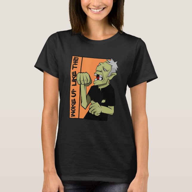 Camiseta Zombie Woke Up Like This Halloween (Frente)