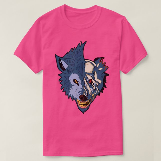 Camiseta Zombie Wolf Werewolf Halloween Figurume Fantasy 69 (Frente do Design)