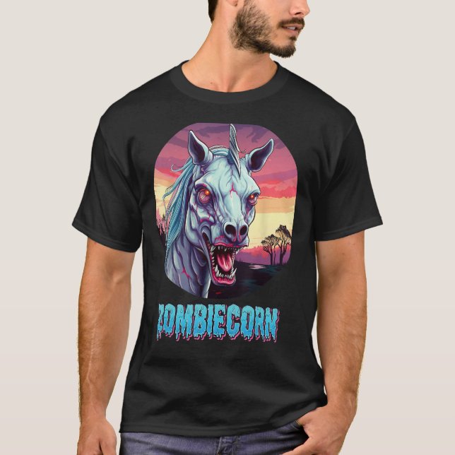 Camiseta Zombiecorn Zombie Unicorn Adoro Brainbows (Frente)