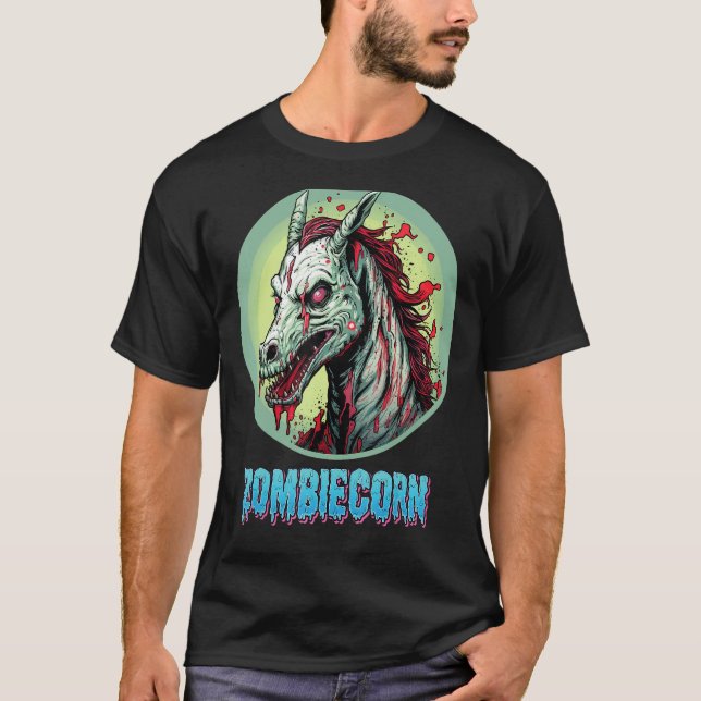 Camiseta Zombiecorn Zombie Unicorn Adoro Brainbows (Frente)
