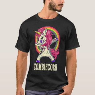 Camiseta Zombiecorn Zombie Unicorn Dabbing Dance Hallowee