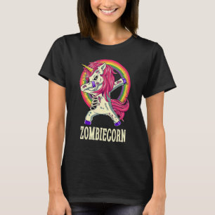 Camiseta Zombiecorn Zombie Unicorn Dabbing Dance Halloween