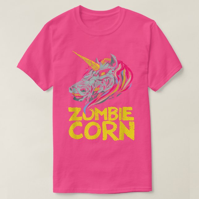 Camiseta Zombiecorn Zombie Unicorn lança animal de Hallowee (Frente do Design)