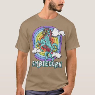 Camiseta Zombiecorn Zombie Unicorn Rainbow Scary Engraçado 