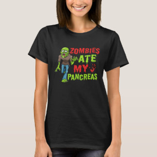 Camiseta Zombies Ate My Pancreas T1D Type 1 Diabetes Girls 