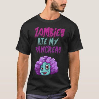Camiseta Zombies Ate My Pancreas T1d Type 1 Diabetes Girls 