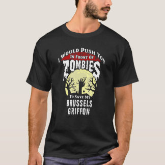Camiseta Zombies Brussels Griffon Spooky Halloween