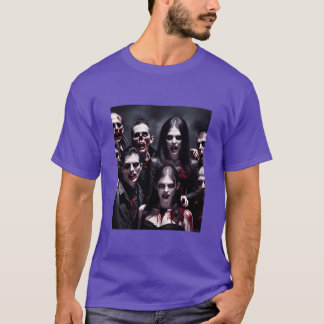 Camiseta Zombies celebram a colheita de Halloween