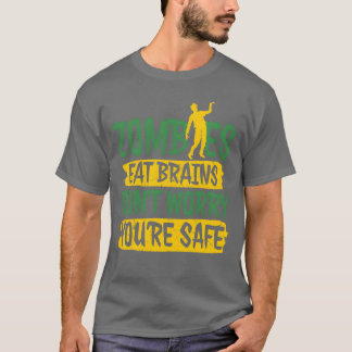 Camiseta Zombies Comem Cérebros Não Se Preocupe Com Seu Gar