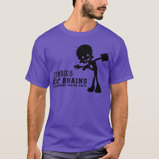 Camiseta Zombies comem cérebros não se preocupem que estão