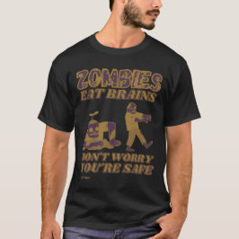 CAMISETA ZOMBIES COMEM CÉREBROS NÃO SE PREOCUPEM QUE ESTEJA
