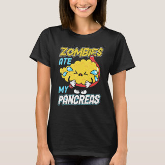 Camiseta Zombies Comem Meu Pancreino Diabetes Consciência_1