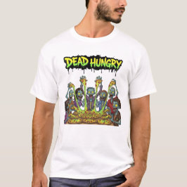 Camiseta Zombies comendo pizza