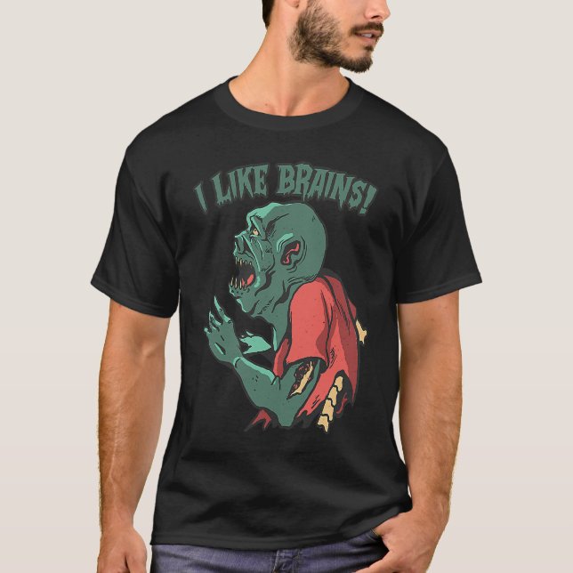 Camiseta Zombies Eat Brains Halloween Boys Kids Zombie (Frente)