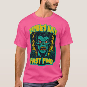 Camiseta Zombies odeia Comida rápida