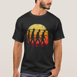Camiseta Zombies Retro Sunset - Zombie Cérebro Halloween Lo