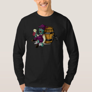 Camiseta Zombies sangrou o monstro do bebendo de sangue da
