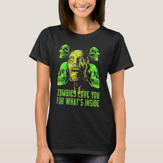Camiseta Zombies Te Ama Por Que Gráfico De Dentro